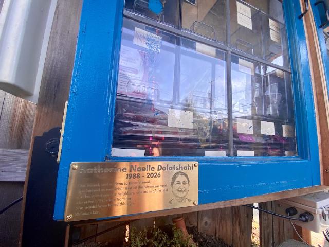 Katherine Noelle Dolatshahi, 1988-2026. Our friend, and a friend to those in need. She helped us remember that all the people we meet on the street are our neighbors, and many of the best ideas for LFFC came from her. She would have hated this sign. We miss her. Katherine Noelle Dolatshahi, 1988-2026. Our friend, and a friend to those in need. She helped us remember that all the people we meet on the street are our neighbors, and many of the best ideas for LFFC came from her. She would have hated this sign. We miss her.